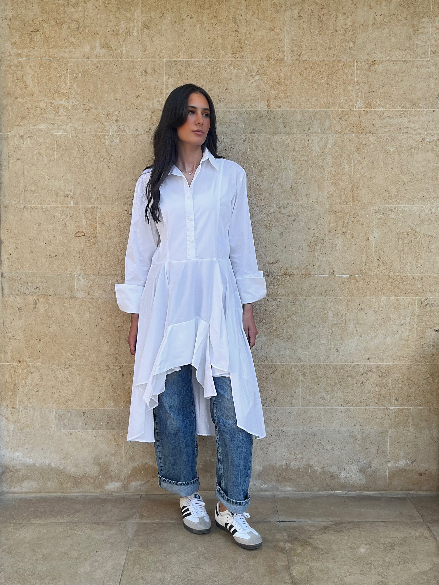 Ruffled White Shirt